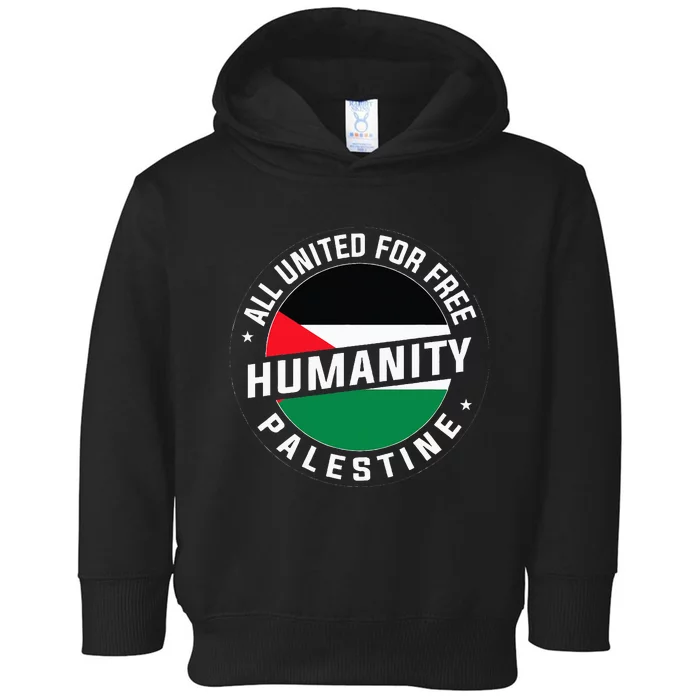 Stand With Palestine Free Palestine Peace Love Flag Toddler Hoodie