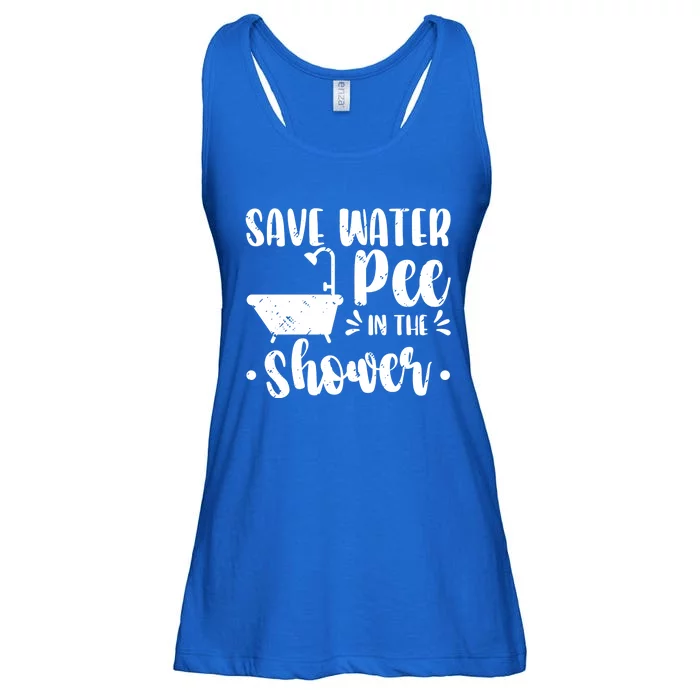 Save Water Pee In The Shower World Water Day Save Water Cute Gift Ladies Essential Flowy Tank