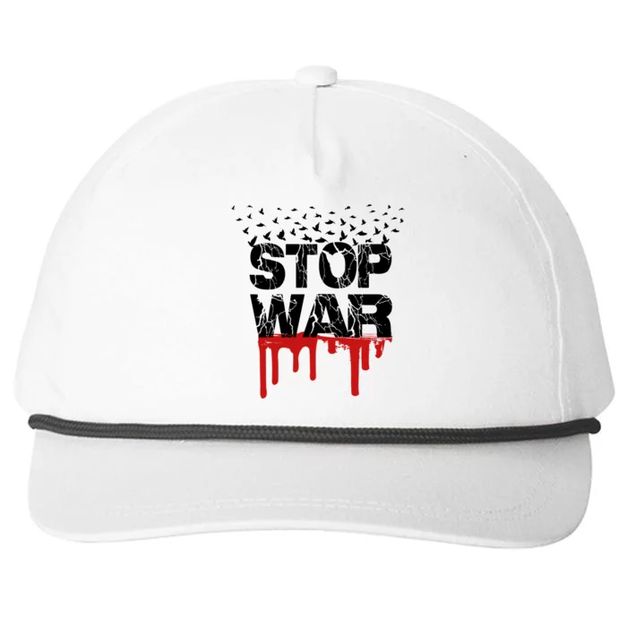 Stop War Peace Movet World Peace Cute Gift Snapback Five-Panel Rope Hat