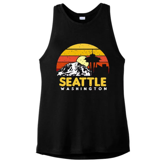 Seattle Washington PNW Vacation Souvenir Gift Ladies Tri-Blend Wicking Tank