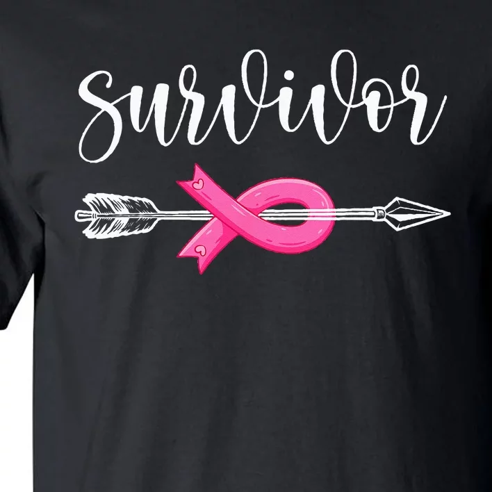 Survivor Warrior Pink Breast Cancer Ribbon Breast Cancer Tall T-Shirt