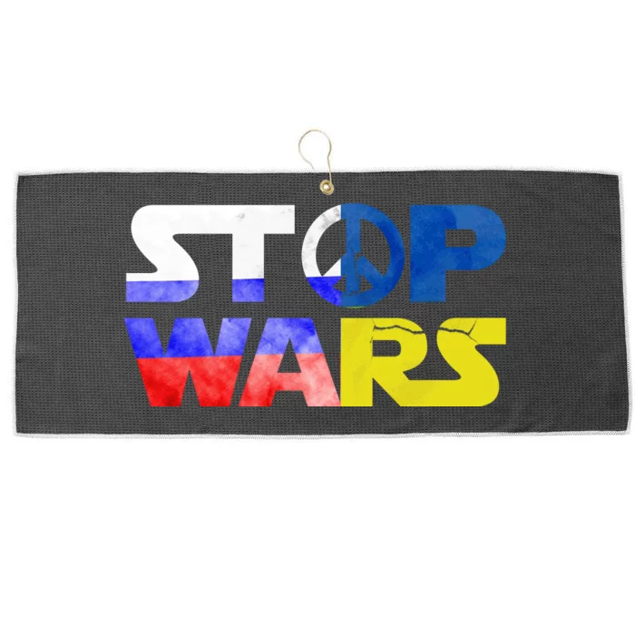 Stop Wars Peace Large Microfiber Waffle Golf Towel