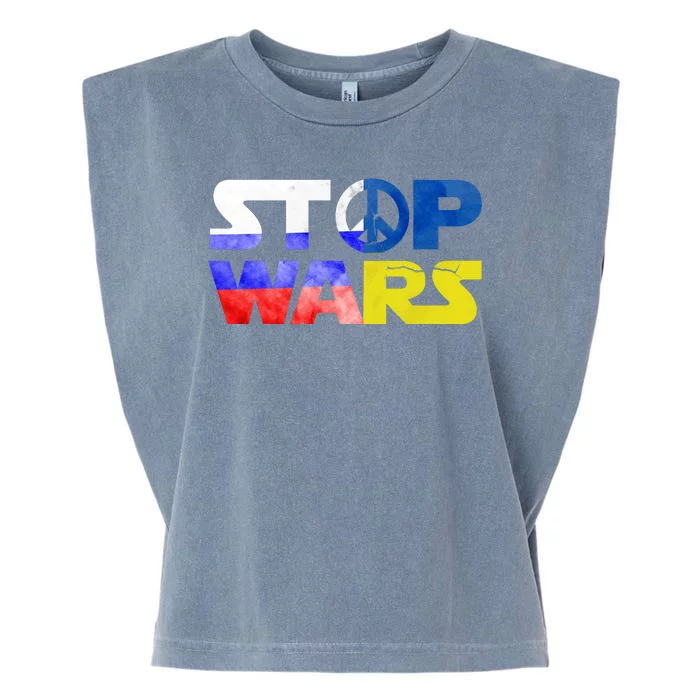 Stop Wars Peace Garment-Dyed Women's Muscle Tee