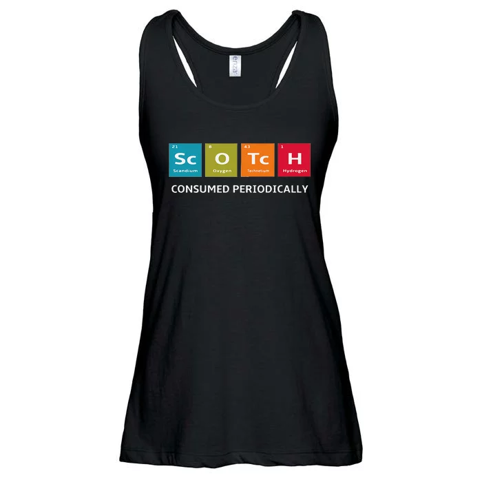 Scotch Whiskey Periodic Table Of Elements Ladies Essential Flowy Tank