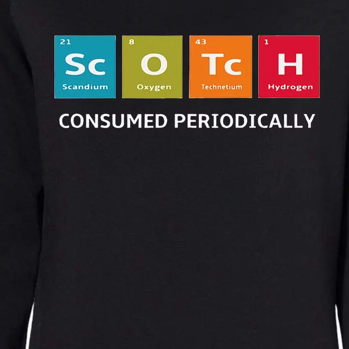 Scotch Whiskey Periodic Table Of Elements Womens California Wash Sweatshirt