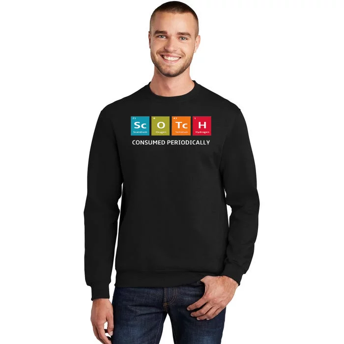 Scotch Whiskey Periodic Table Of Elements Tall Sweatshirt