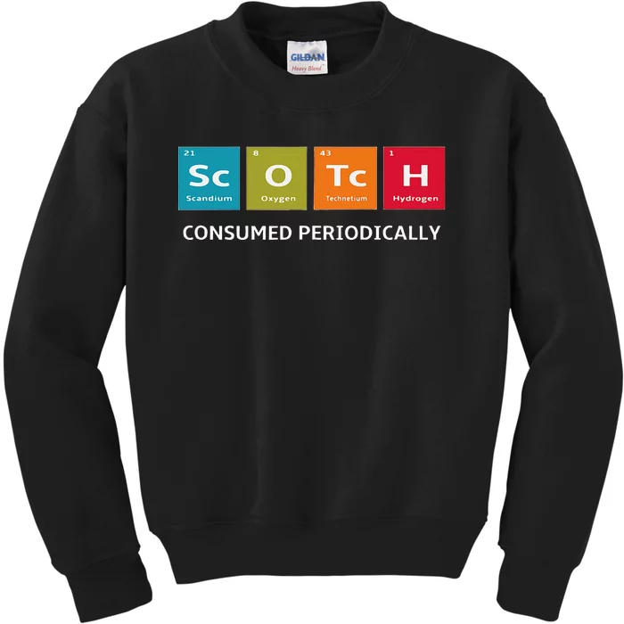 Scotch Whiskey Periodic Table Of Elements Kids Sweatshirt