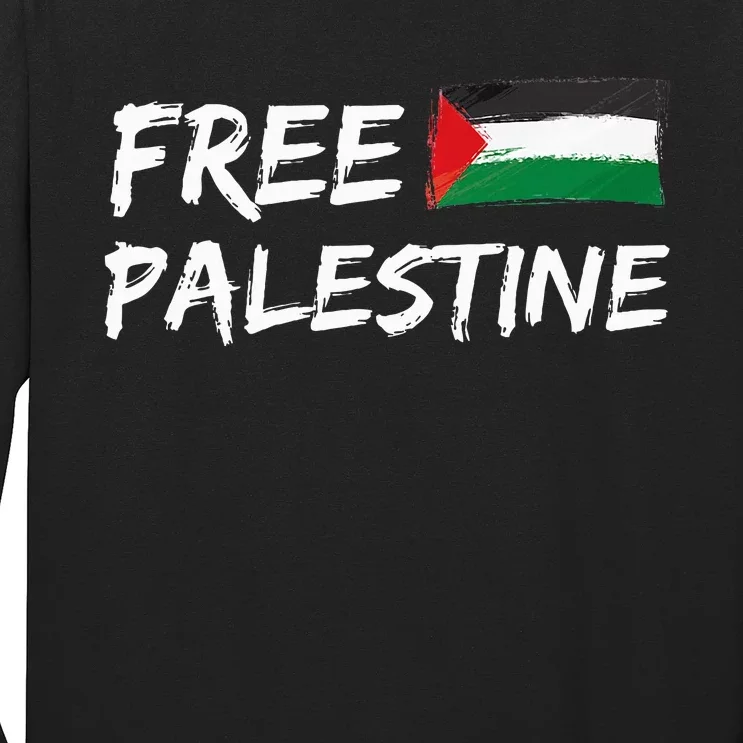 Stand With Palestine Free Palestine Peace Love Flag Long Sleeve Shirt