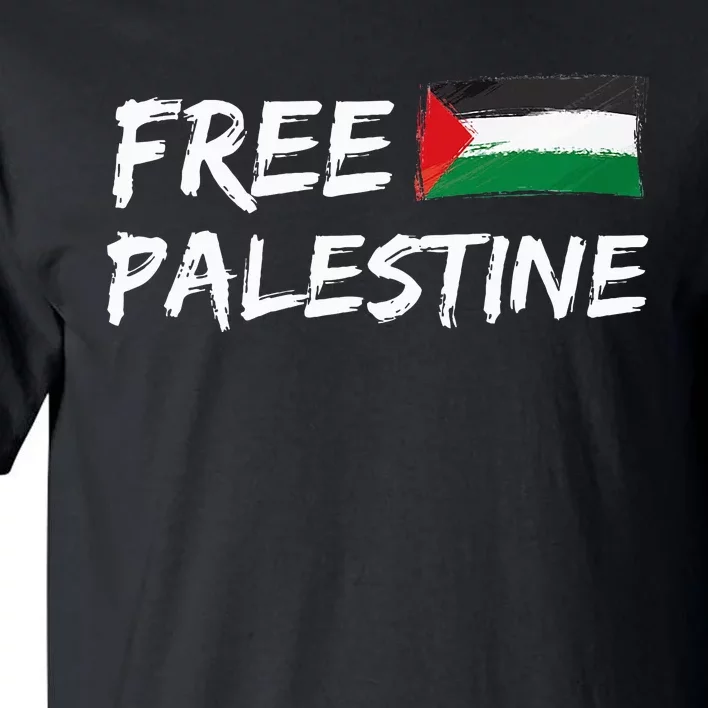 Stand With Palestine Free Palestine Peace Love Flag Tall T-Shirt