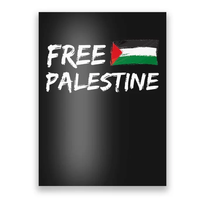 Stand With Palestine Free Palestine Peace Love Flag Poster