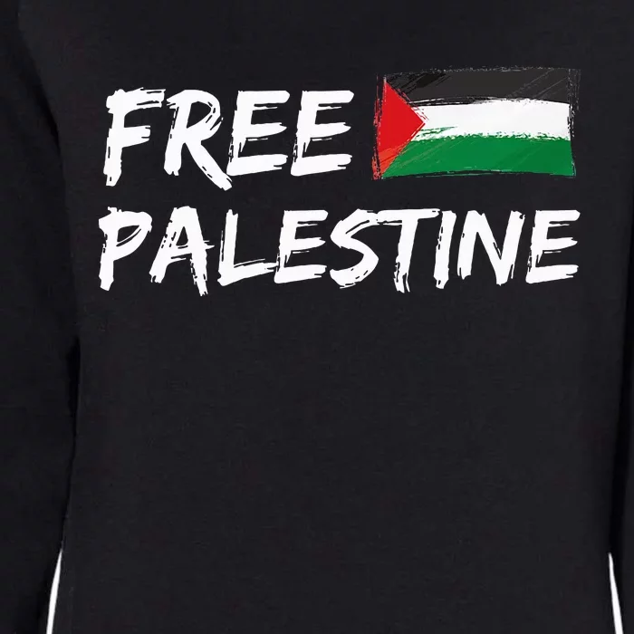 Stand With Palestine Free Palestine Peace Love Flag Womens California Wash Sweatshirt