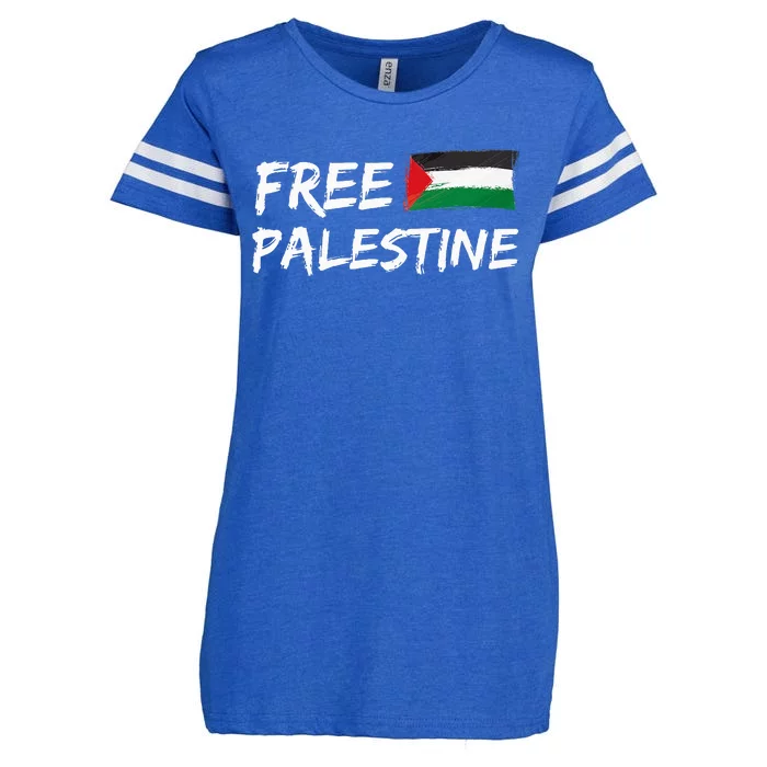 Stand With Palestine Free Palestine Peace Love Flag Enza Ladies Jersey Football T-Shirt