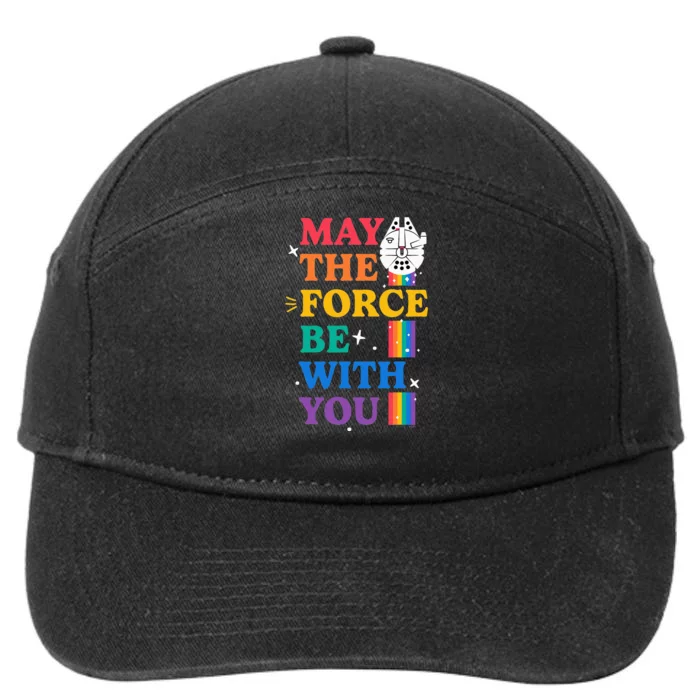 Star Wars Pride May The Force Be With You Rainbow Falcon 7-Panel Snapback Hat