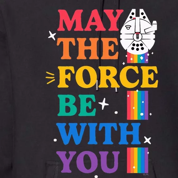 Star Wars Pride May The Force Be With You Rainbow Falcon Premium Hoodie