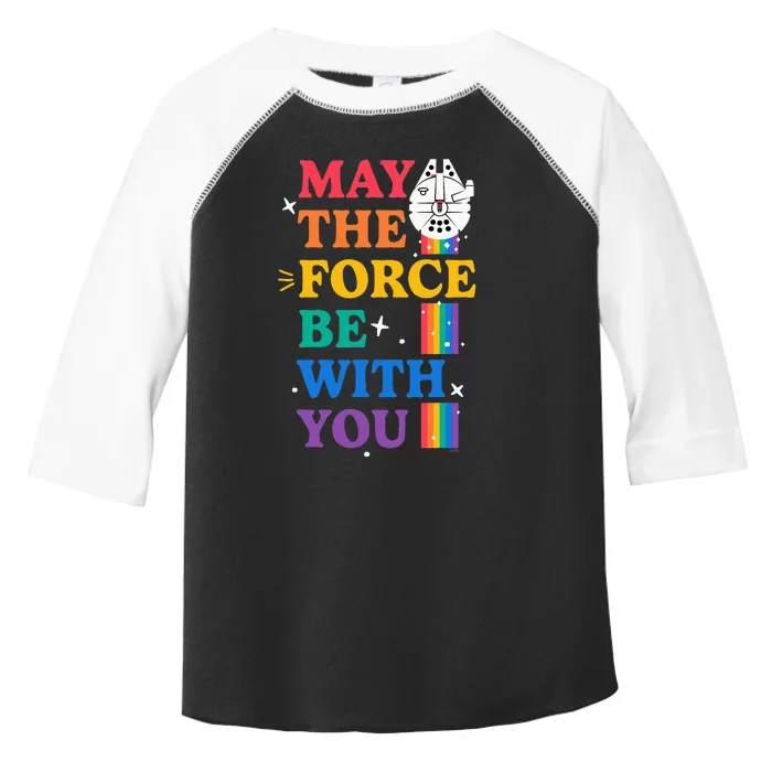 Star Wars Pride May The Force Be With You Rainbow Falcon Toddler Fine Jersey T-Shirt