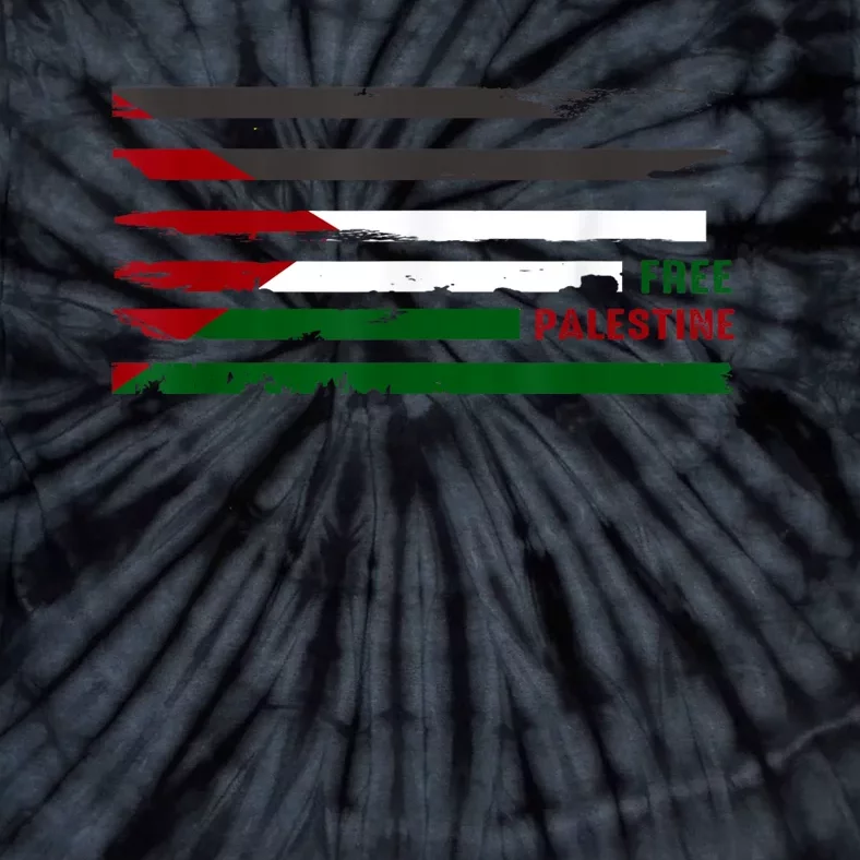 Stand With Palestine Free Palestine Palestine Flag Tie-Dye T-Shirt