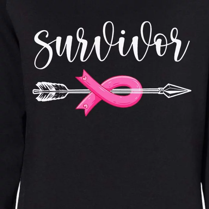 Survivor Warrior Pink Breast Cancer Ribbon Breast Cancer Womens California Wash Sweatshirt