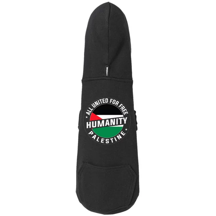 Stand With Palestine Free Palestine Peace Love Flag Doggie 3-End Fleece Hoodie