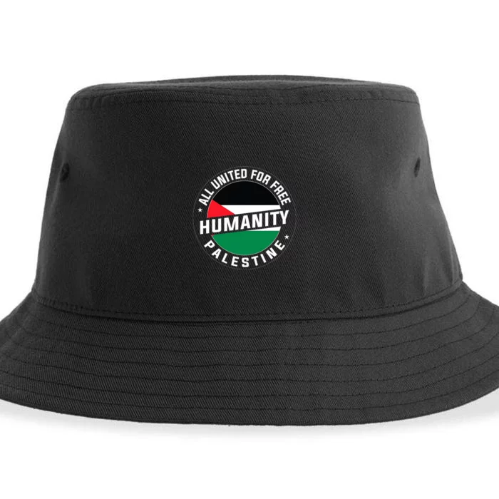 Stand With Palestine Free Palestine Peace Love Flag Sustainable Bucket Hat