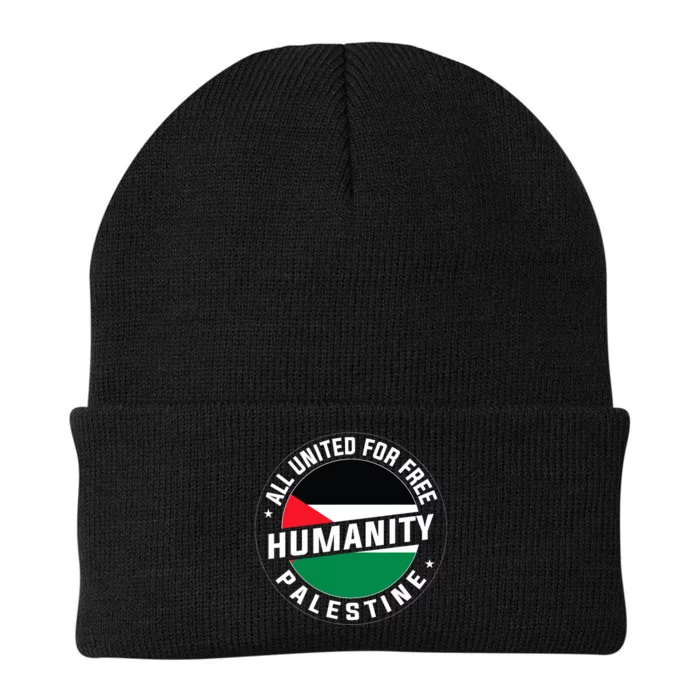 Stand With Palestine Free Palestine Peace Love Flag Knit Cap Winter Beanie