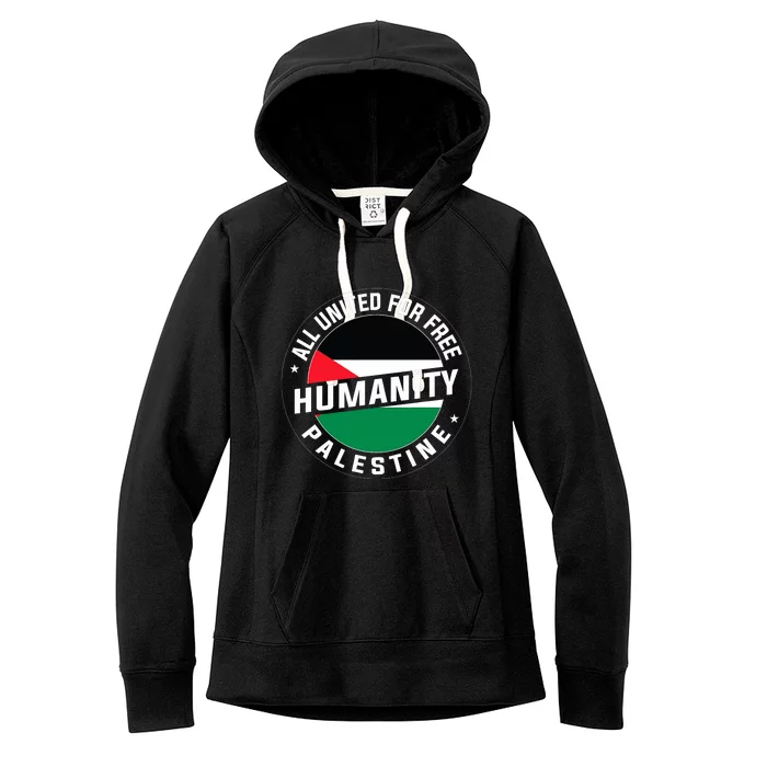 Stand With Palestine Free Palestine Peace Love Flag Women's Fleece Hoodie