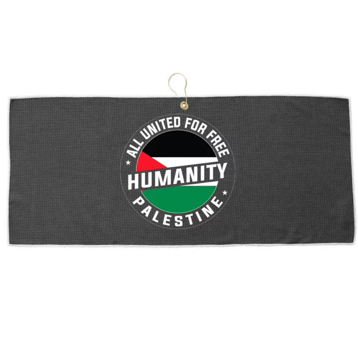 Stand With Palestine Free Palestine Peace Love Flag Large Microfiber Waffle Golf Towel