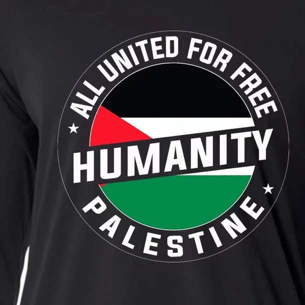 Stand With Palestine Free Palestine Peace Love Flag Cooling Performance Long Sleeve Crew