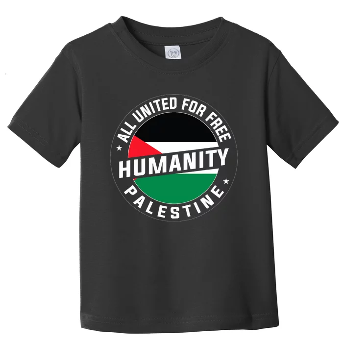 Stand With Palestine Free Palestine Peace Love Flag Toddler T-Shirt