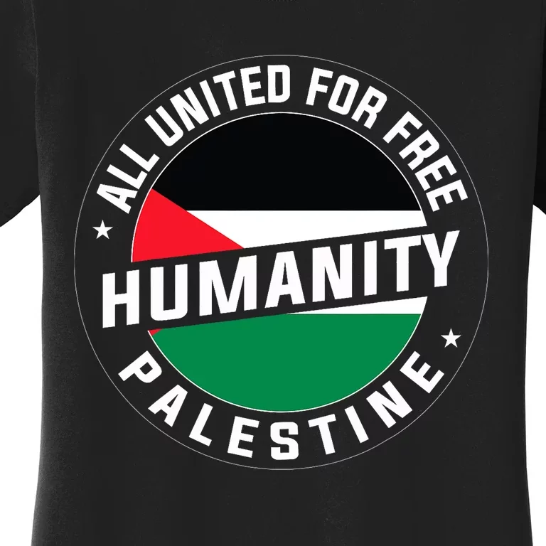 Stand With Palestine Free Palestine Peace Love Flag Women's T-Shirt