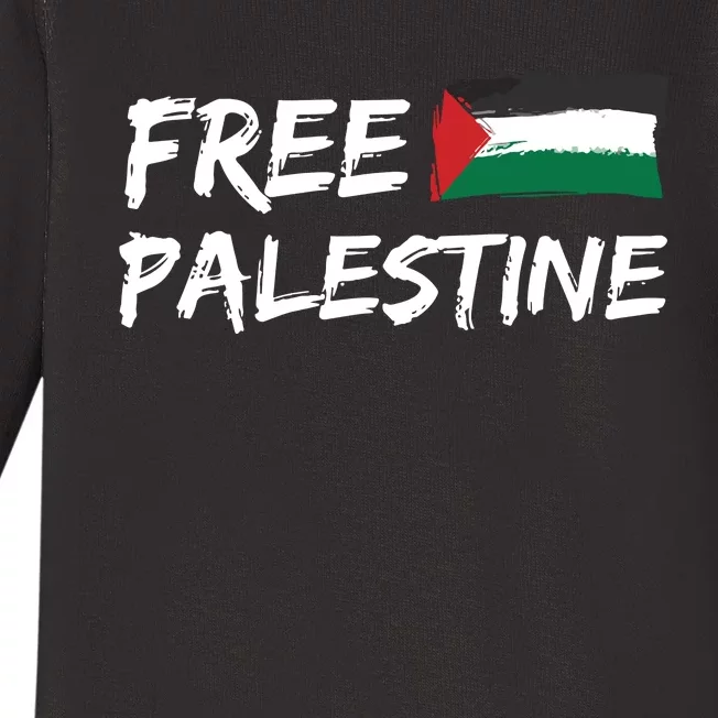 Stand With Palestine Free Palestine Baby Long Sleeve Bodysuit