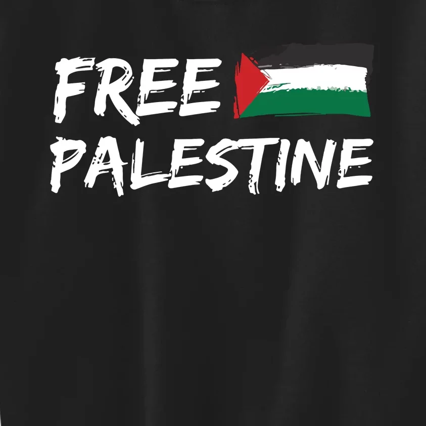 Stand With Palestine Free Palestine Kids Sweatshirt