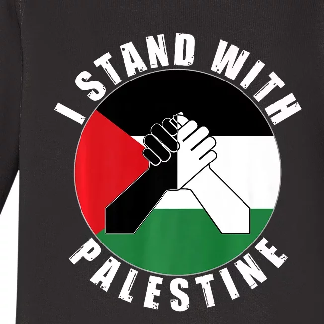 Stand With Palestine Free Palestine End Israeli Occupation Baby Long Sleeve Bodysuit