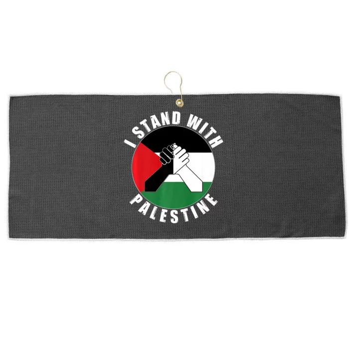 Stand With Palestine Free Palestine End Israeli Occupation Large Microfiber Waffle Golf Towel