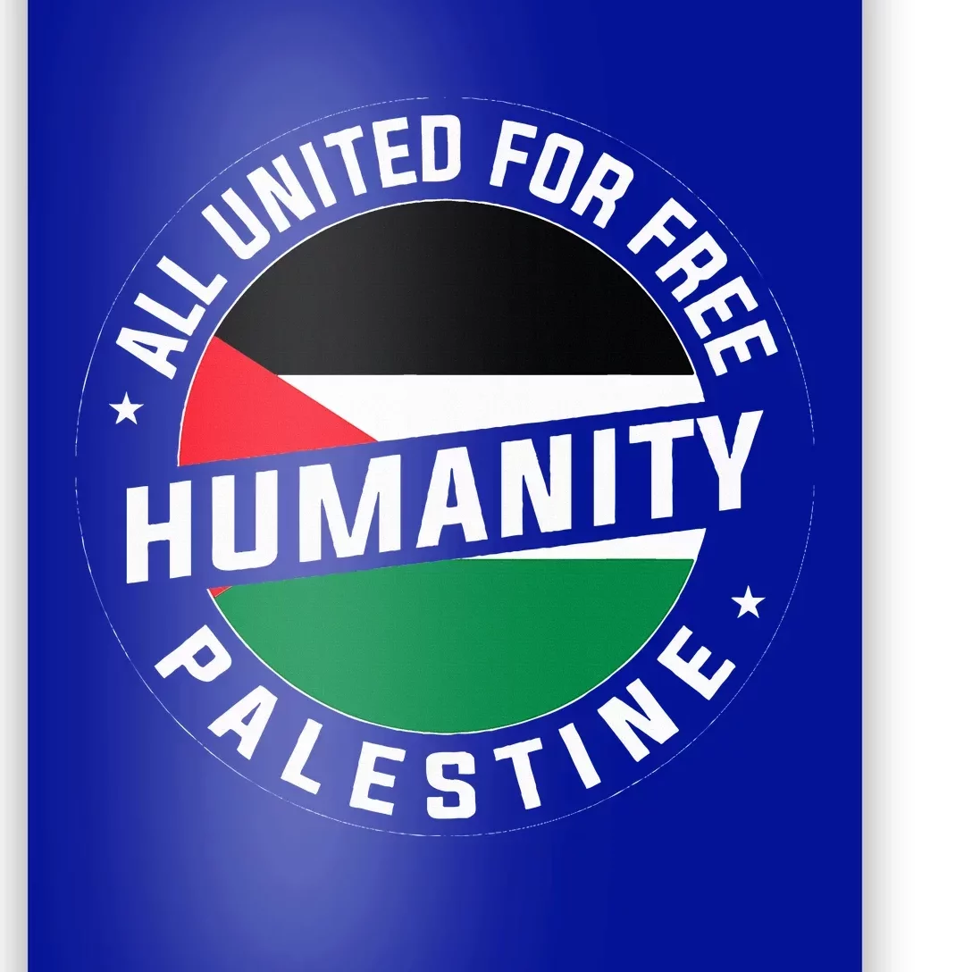 Stand With Palestine Free Palestine Peace Love Flag Poster