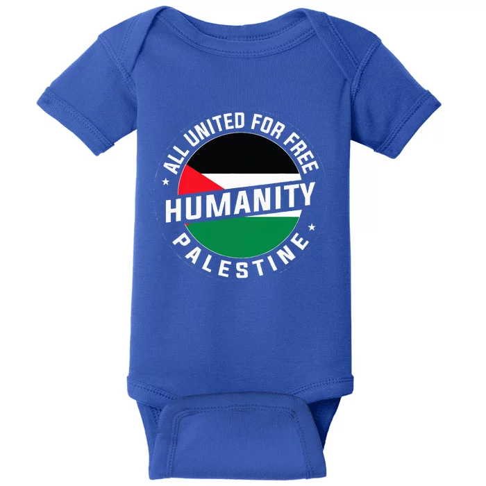 Stand With Palestine Free Palestine Peace Love Flag Baby Bodysuit