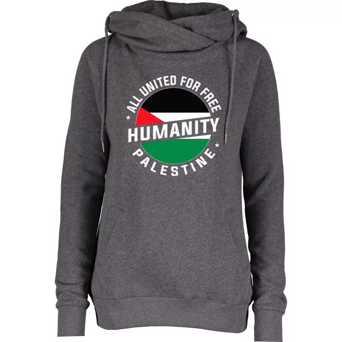 Stand With Palestine Free Palestine Peace Love Flag Womens Funnel Neck Pullover Hood