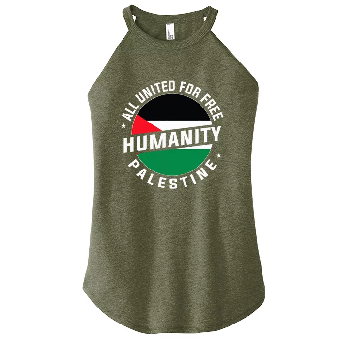 Stand With Palestine Free Palestine Peace Love Flag Women’s Perfect Tri Rocker Tank