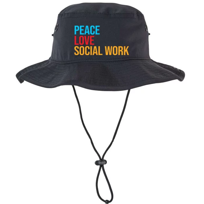 Social Worker Peace Love Social Work Legacy Cool Fit Booney Bucket Hat