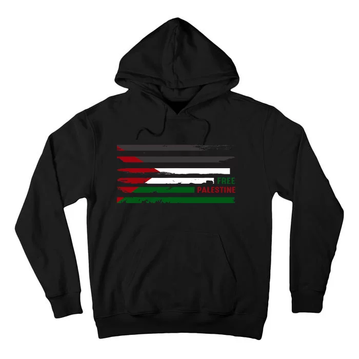 Stand With Palestine Free Palestine Palestine Flag Tall Hoodie