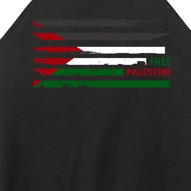 Stand With Palestine Free Palestine Palestine Flag Women’s Perfect Tri Rocker Tank