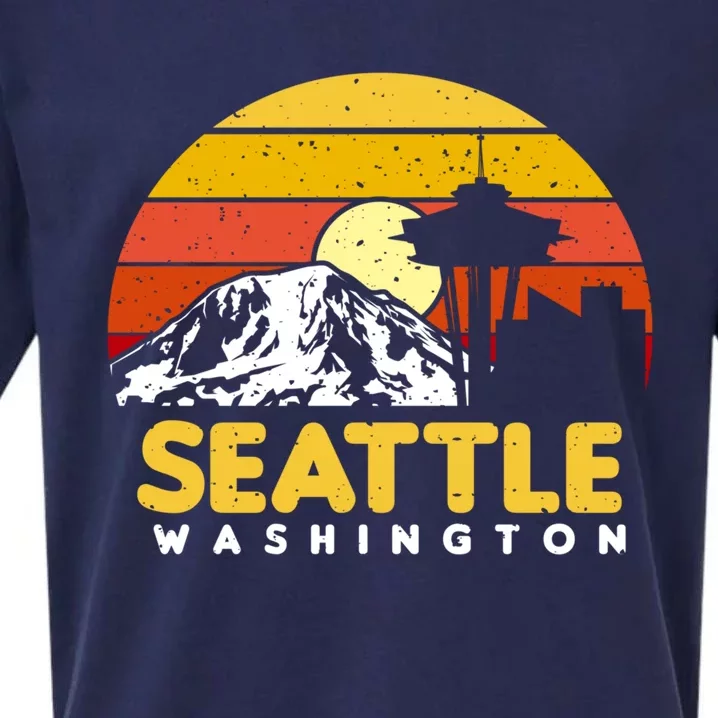 Seattle Washington Pnw Vacation Souvenir Gift Great Gift Sueded Cloud Jersey T-Shirt