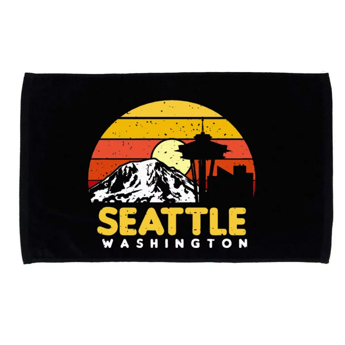 Seattle Washington PNW Vacation Souvenir Gift Microfiber Hand Towel