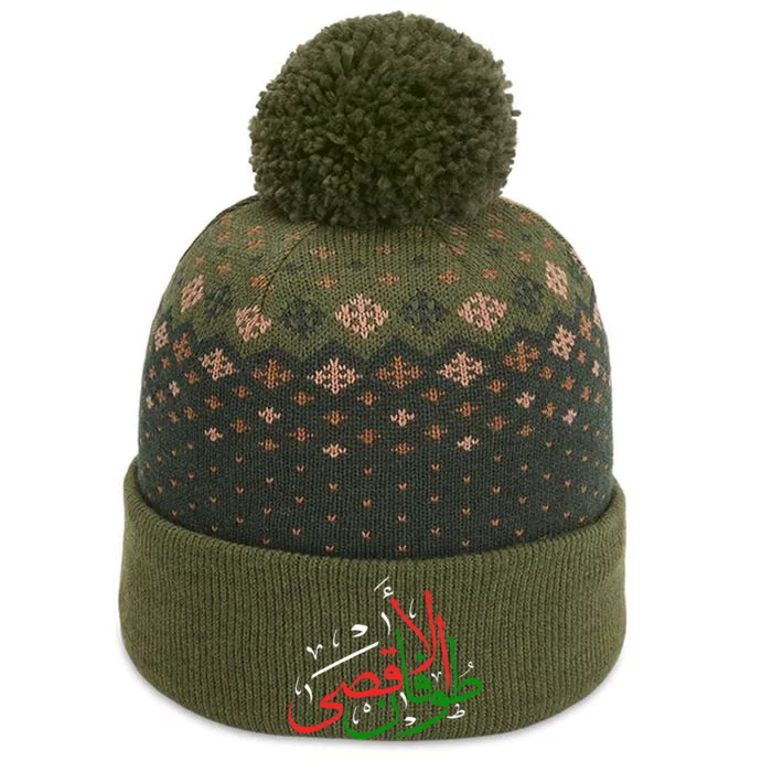 Stands with Palestine Peace And Prosperity In Palestine The Baniff Cuffed Pom Beanie