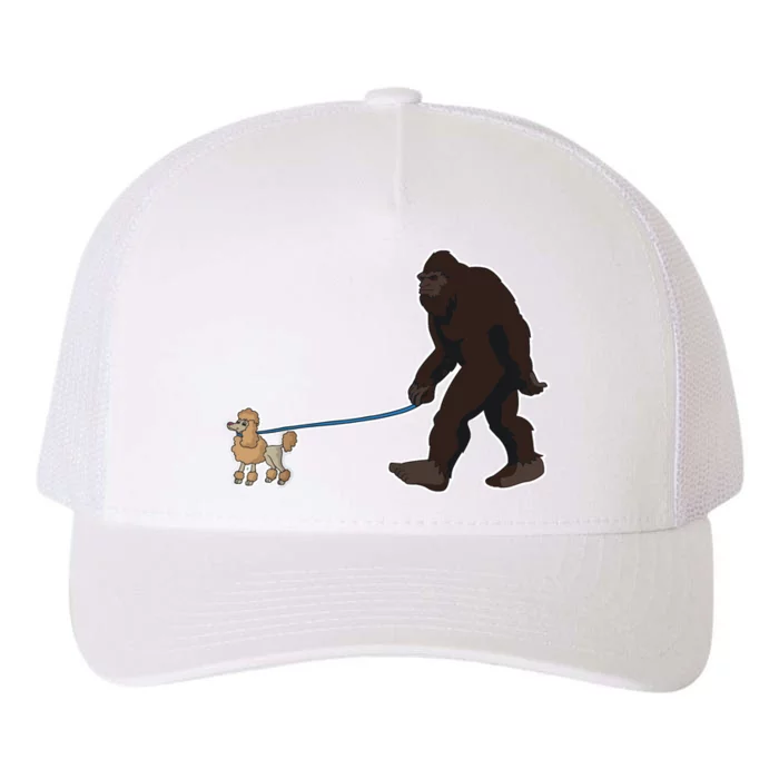 Sasquatch Walking Poodle Cryptozoology Bigfoot Yeti Animal Yupoong Adult 5-Panel Trucker Hat