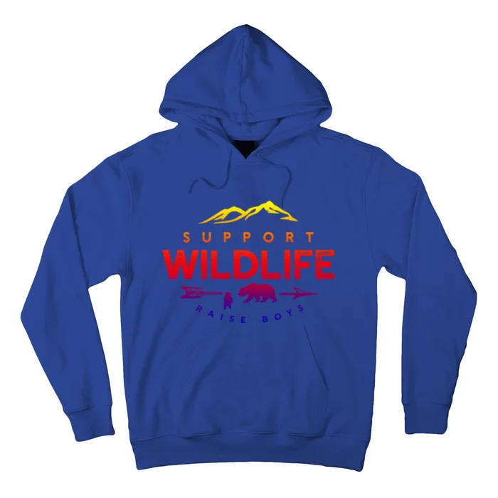 Support Wildlife Raise Funny Mom And Dad Funny Gift Hoodie