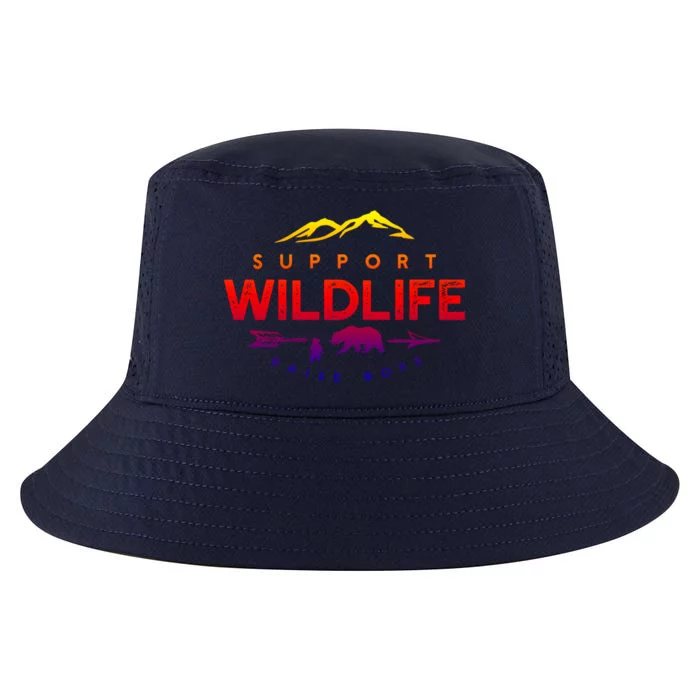 Support Wildlife Raise Funny Mom And Dad Funny Gift Cool Comfort Performance Bucket Hat