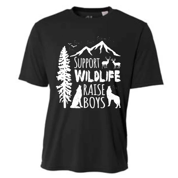 Support Wildlife Raise Cool Gift For Mom And Dad Cooling Performance Crew T-Shirt