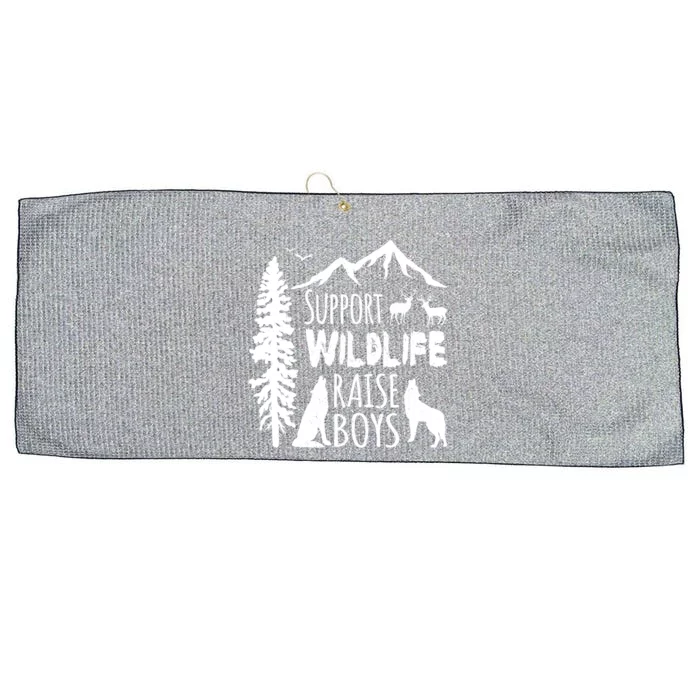 Support Wildlife Raise Cool Gift For Mom And Dad Large Microfiber Waffle Golf Towel