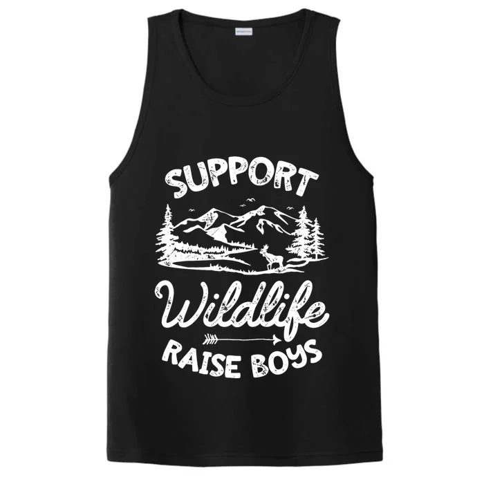 Support Wildlife Raise Mom Dad Mother Parents Performance Tank