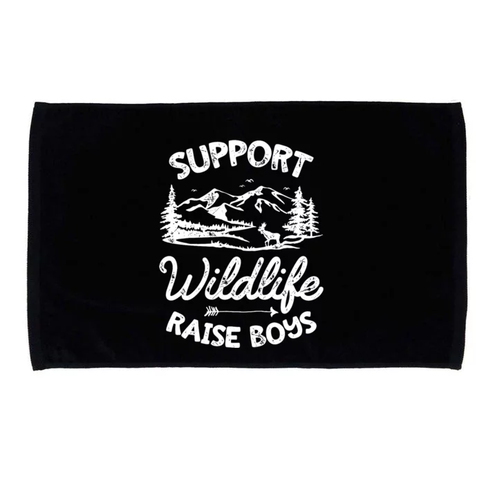 Support Wildlife Raise Mom Dad Mother Parents Microfiber Hand Towel